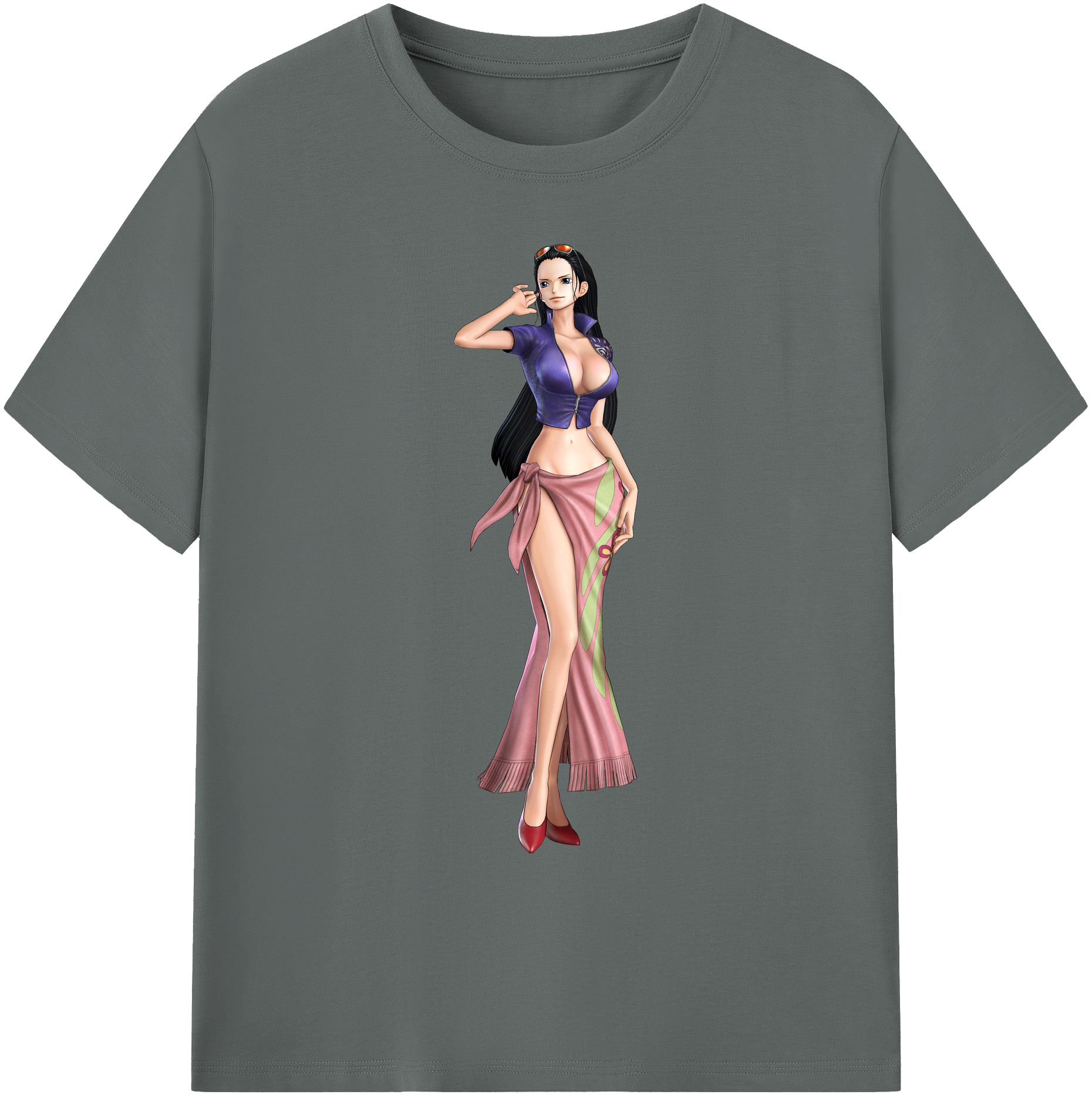 ワンピース ニコ・ロビン ONE PIECE Nico Robin 綿100％ メンズ半袖Tシャツ｜肌触りやわらか＆通気性